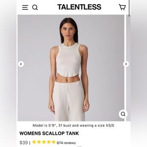 Talentless scallop tank- size S